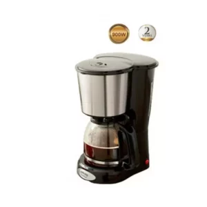 هوم ماستر ماكينة قهوة كهربائية بقوة 900 واط - أسود وفضي - HM-928