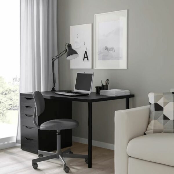 مكتب, أسود/أسود-بني, ‎120x80 سم