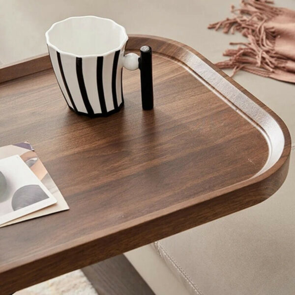 طاولة جانبية مودرن حديثة خشب - بني/أسود من فيرست