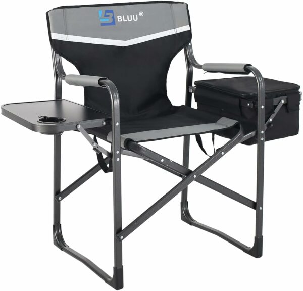 كرسي خفيف الوزن مع طاولة جانبية وحقيبة للاستخدام الخارجي