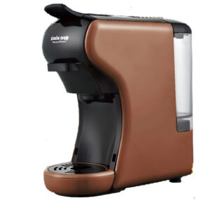 هوم ماستر ماكينة قهوة كبسولات بقوة 1450 واط - بني - HM-906